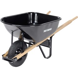 Show details for Wheelbarrow Steel w/ Tire Pneumatic – 6 cu. ft.  Picture of Wheelbarrow Steel w/ Tire Pneumatic – 6 cu. ft.