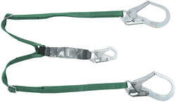Show details for V-Series standard twin-leg adjustable energy absorbing lanyard, 6',36CL large snaphooks, CSA Z259.11-17 Picture of V-Series standard twin-leg adjustable energy absorbing lanyard, 6',36CL large snaphooks, CSA Z259.11-17