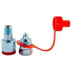 Show details for Coupler Zinc Regular Flow Set 1/4"-18 NPTF Picture of Coupler Zinc Regular Flow Set 1/4"-18 NPTF