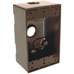 Show details for Bell Single-Gang Weatherproof Outdoor Outlet Box Picture of Bell Single-Gang Weatherproof Outdoor Outlet Box