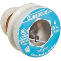 Show details for Bussmann S Plug Fuse Picture of Bussmann S Plug Fuse