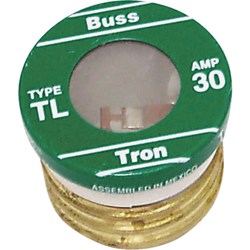 Show details for Bussmann TL Plug Fuse Picture of Bussmann TL Plug Fuse