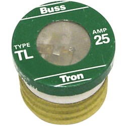 Show details for Bussmann TL Plug Fuse Picture of Bussmann TL Plug Fuse