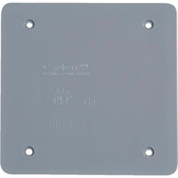 Show details for 2 Gang Square Blank Cover Picture of 2 Gang Square Blank Cover