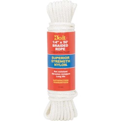Show details for Do it Braided Nylon Packaged Rope - 1/4" - 50 ft Picture of Do it Braided Nylon Packaged Rope - 1/4" - 50 ft