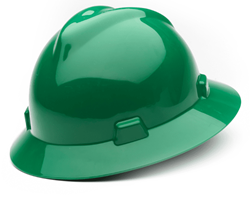 Show details for Hard Hat Full-Brim w/ Fas-Trac Suspension – Green Picture of Hard Hat Full-Brim w/ Fas-Trac Suspension – Green