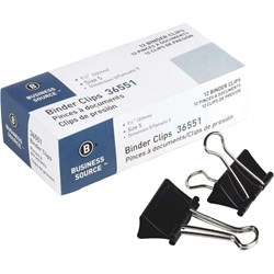 Show details for Business Source Binder Clips - Medium Picture of Business Source Binder Clips - Medium