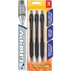 Show details for ProMarx Grippy Retractable Pen - Black Picture of ProMarx Grippy Retractable Pen - Black