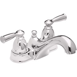 Show details for Moen Banbury 2-Lever Handle Low-Arc Bathroom Faucet With Pop-Up Picture of Moen Banbury 2-Lever Handle Low-Arc Bathroom Faucet With Pop-Up