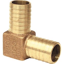 Show details for Low Lead Brass Barbed Elbow - 3/4" Insert x 3/4" Insert Picture of Low Lead Brass Barbed Elbow - 3/4" Insert x 3/4" Insert