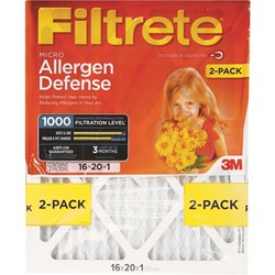 Show details for 3M Filtrete Allergen Defense Air Conditioner & Furnace Filter - 16"x20"x1" Picture of 3M Filtrete Allergen Defense Air Conditioner & Furnace Filter - 16"x20"x1"