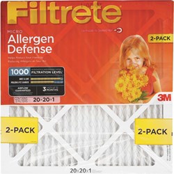 Show details for 3M Filtrete Allergen Defense Air Conditioner & Furnace Filter - 20"x20"x1" Picture of 3M Filtrete Allergen Defense Air Conditioner & Furnace Filter - 20"x20"x1"