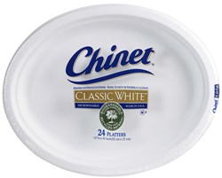 Show details for Plate Paper Oval 9-3/4”x12-1/2” Chinet – 125ct.  Picture of Plate Paper Oval 9-3/4”x12-1/2” Chinet – 125ct.