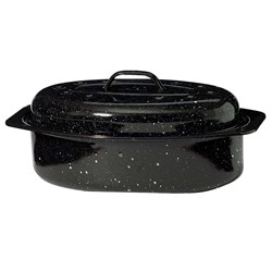 Show details for GraniteWare Covered Oval Roaster Pan Picture of GraniteWare Covered Oval Roaster Pan