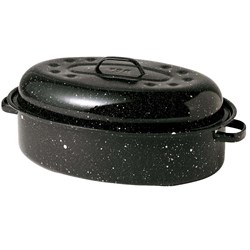 Show details for GraniteWare Covered Oval Roaster Pan Picture of GraniteWare Covered Oval Roaster Pan