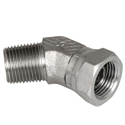 Show details for 3/8 In. Male Pipe X 1/2 In. Female Pipe Swivel 45 Degree Picture of 3/8 In. Male Pipe X 1/2 In. Female Pipe Swivel 45 Degree