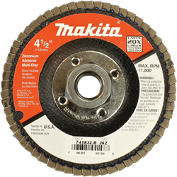 Show details for 4-1/2" Multi-Disc, Hubbed, 36 Grit, Angled Type 29, 10/pk Picture of 4-1/2" Multi-Disc, Hubbed, 36 Grit, Angled Type 29, 10/pk