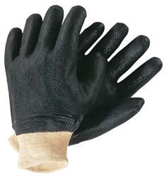 Show details for Glove Chemical PVC w/ Knit Wrist Black Picture of Glove Chemical PVC w/ Knit Wrist Black