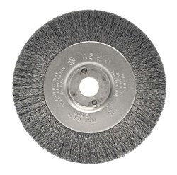 Show details for 4" Narrow Face Crimped Wire Wheel, .0095" Steel Fill, 1/2"-3/8" Arbor Hole Picture of 4" Narrow Face Crimped Wire Wheel, .0095" Steel Fill, 1/2"-3/8" Arbor Hole