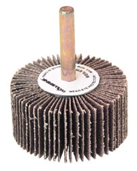 Show details for 2" x 1" x 120AO Wolverine Coated Abrasive Flap Wheel, 1/4" Stem Picture of 2" x 1" x 120AO Wolverine Coated Abrasive Flap Wheel, 1/4" Stem