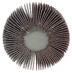 Show details for 3" x 1" x 40AO Wolverine Coated Abrasive Flap Wheels, 1/4" Stem Picture of 3" x 1" x 40AO Wolverine Coated Abrasive Flap Wheels, 1/4" Stem