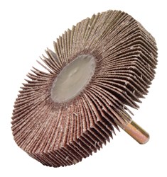 Show details for 3" x 1/2" Tiger Coated Abrasive Flap Wheel, 1/4" Stem, 80AO Picture of 3" x 1/2" Tiger Coated Abrasive Flap Wheel, 1/4" Stem, 80AO