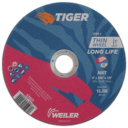 Show details for 6" x .045" TIGER AO Type 1 Cutting Wheel, A60T, 7/8" Arbor Hole Picture of 6" x .045" TIGER AO Type 1 Cutting Wheel, A60T, 7/8" Arbor Hole