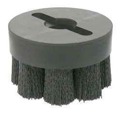 Show details for Burr-Rx 4" Shell-Mill Holder Disc Brush, .026/120CG Crimped Fill Picture of Burr-Rx 4" Shell-Mill Holder Disc Brush, .026/120CG Crimped Fill
