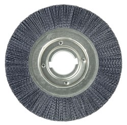 Show details for Burr-Rx 10" Crimped Filament Wheel Brush, .055/80CG Fill, 2" Arbor Hole Picture of Burr-Rx 10" Crimped Filament Wheel Brush, .055/80CG Fill, 2" Arbor Hole