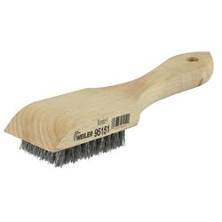 Show details for Small Hand Wire Scratch Brush, Crimped Aluminum Fill, Wood Block, 6 x 9 Rows Picture of Small Hand Wire Scratch Brush, Crimped Aluminum Fill, Wood Block, 6 x 9 Rows
