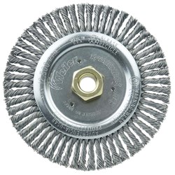 Show details for Roughneck Jr 6" Root Pass Weld Cleaning Brush, .020" Steel Wire Fill, 5/8"-11 UNC Nut, Vending Ready Picture of Roughneck Jr 6" Root Pass Weld Cleaning Brush, .020" Steel Wire Fill, 5/8"-11 UNC Nut, Vending Ready