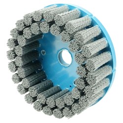 Show details for 6" Nylox Disc Brush, Crimped Filament, .040/80SC Fill, 7/8" Arbor Hole Picture of 6" Nylox Disc Brush, Crimped Filament, .040/80SC Fill, 7/8" Arbor Hole