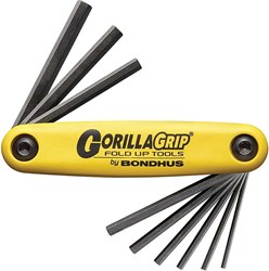 Show details for Set 9 Hex GorillaGrip Fold-up Tools 5/64-1/4" Picture of Set 9 Hex GorillaGrip Fold-up Tools 5/64-1/4"