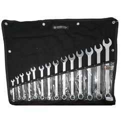Show details for Combination Wrench Set SAE Chrome Wright – 14pc. Picture of Combination Wrench Set SAE Chrome Wright – 14pc.