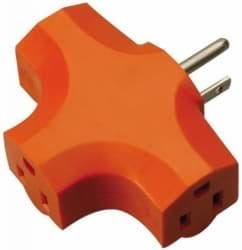 Show details for Adaptor Male End/Female 3-Outlet  Picture of Adaptor Male End/Female 3-Outlet