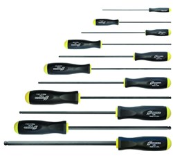 Show details for Set 11 Ball End Screwdrivers 5/64-3/8" - Long Picture of Set 11 Ball End Screwdrivers 5/64-3/8" - Long