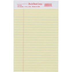 Show details for Staples Yellow Legal Pad - 5" x 8" Picture of Staples Yellow Legal Pad - 5" x 8"