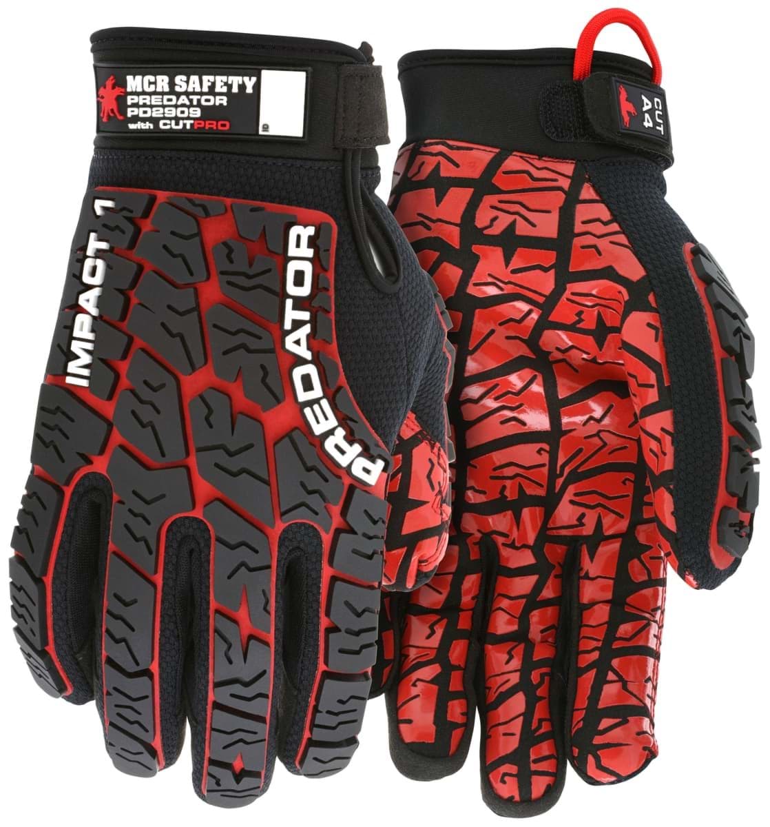 Picture of Glove MCR Predator Top Black Palm Synthetic Leather Wrist Adjustable - 2XL