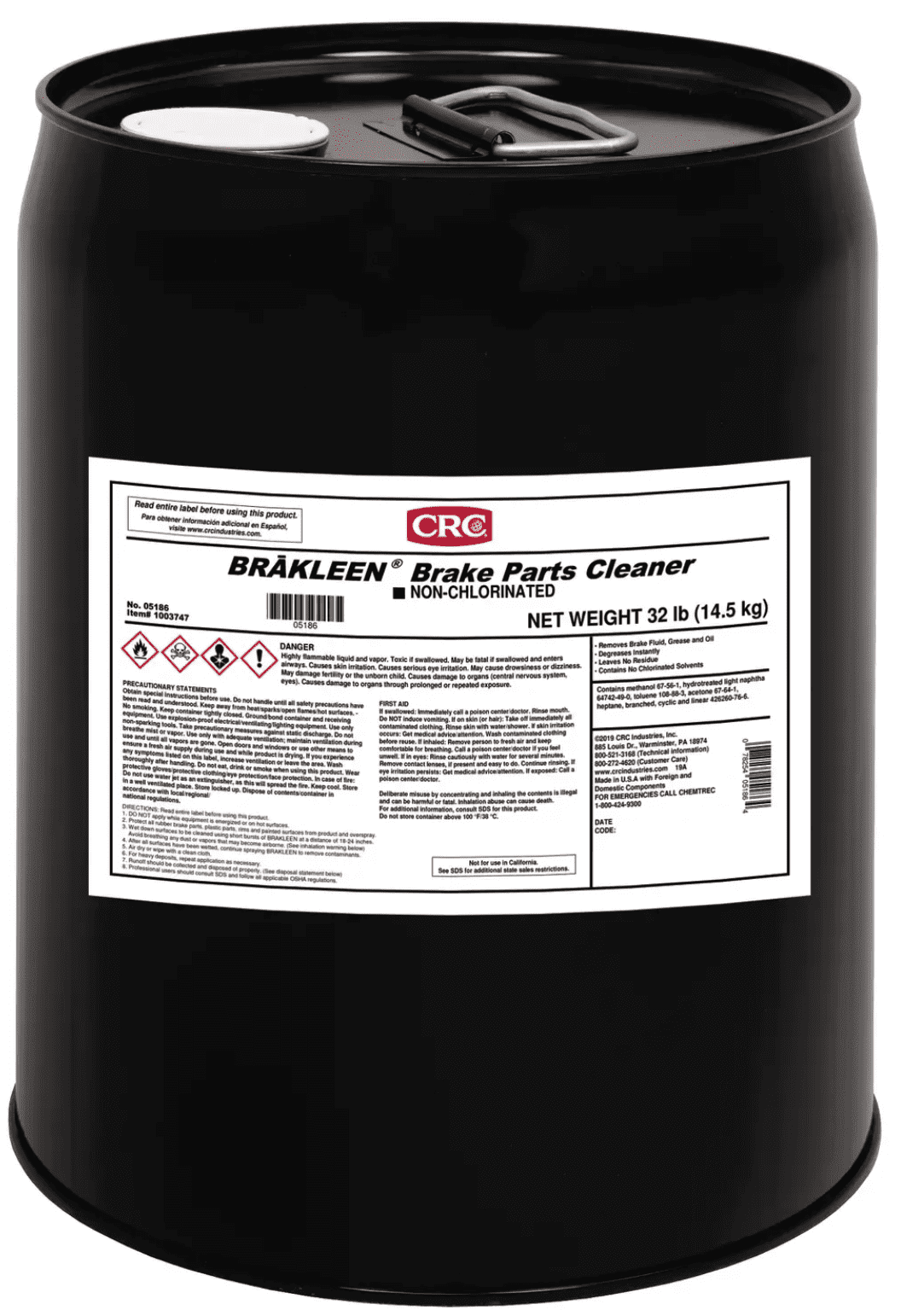 Picture of Brakleen Non-Chlorinated Brake Parts Cleaner, 5 Gal