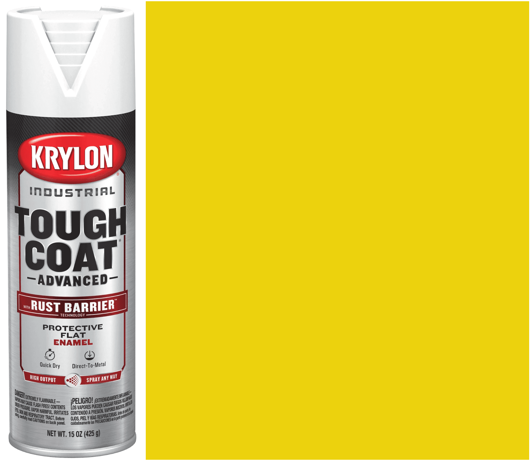 Picture of Paint Aerosol Tough Coat Advanced Krylon - Safety OSHA Yellow Gloss