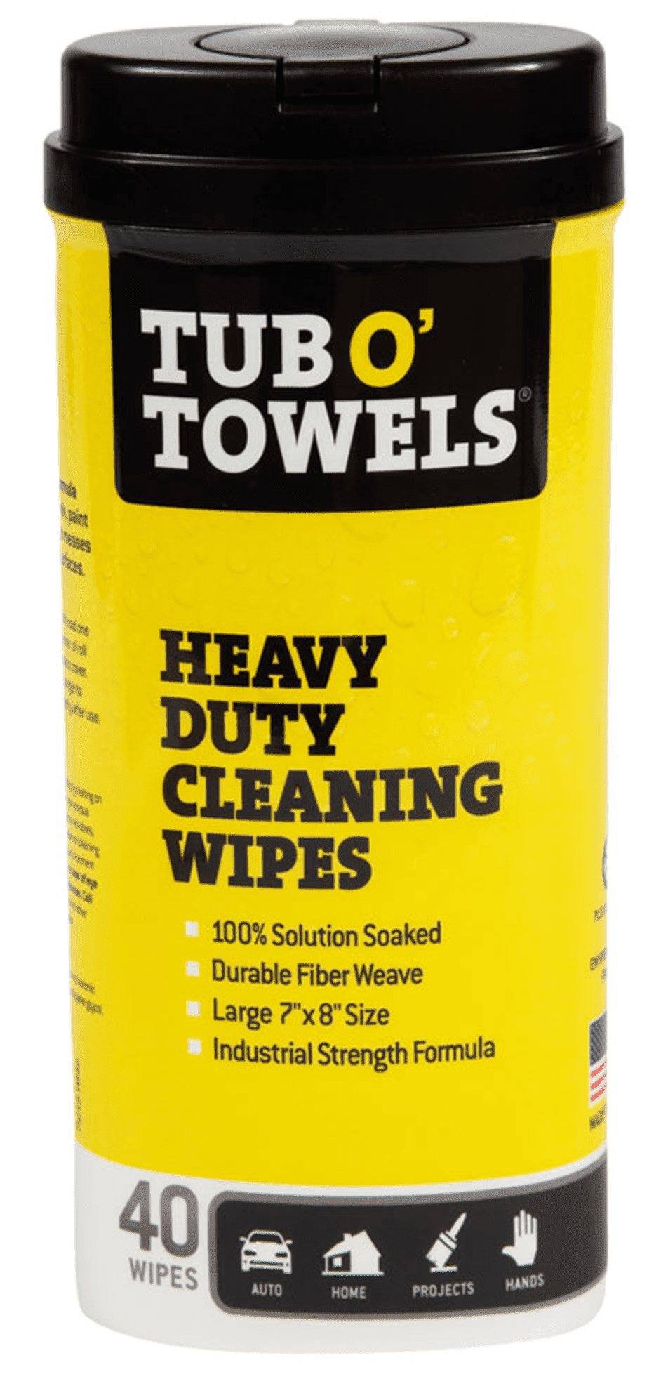 Picture of Tub O' Towels Heavy Duty Cleaning Wipes, 40 ct