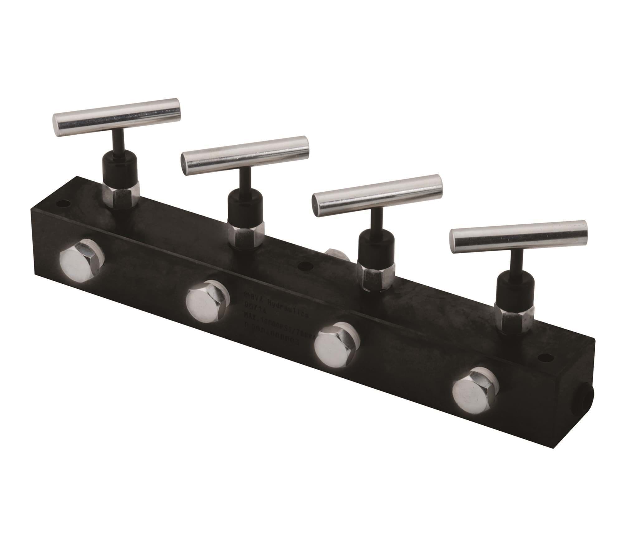 Picture of Manifold Block 4 Needle Valves 12"
