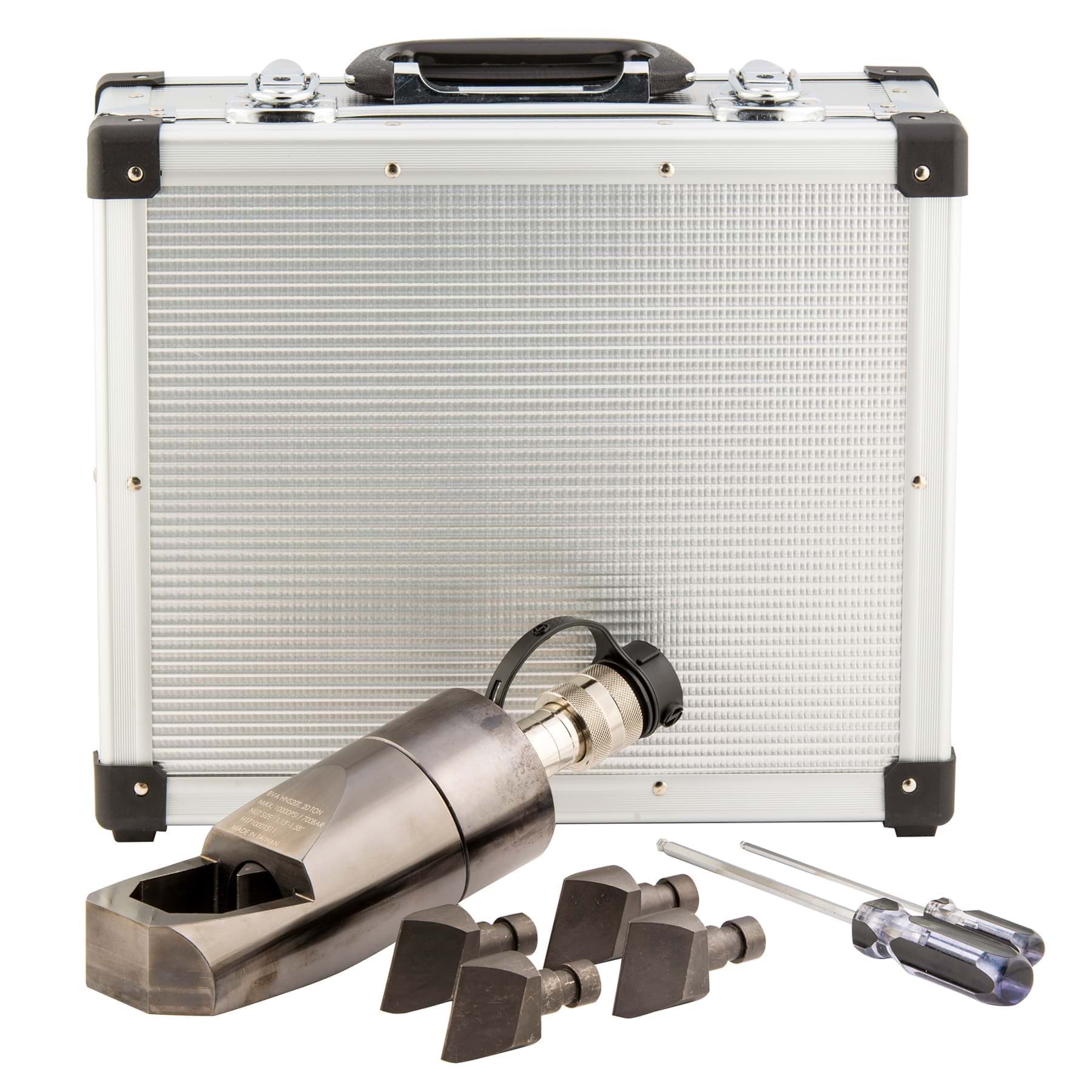 Picture of 10 Ton Nut Splitter Set, With Aluminum Case, and 5 Pcs of Wedges, For Hex Nut 0.75" - 0.94"