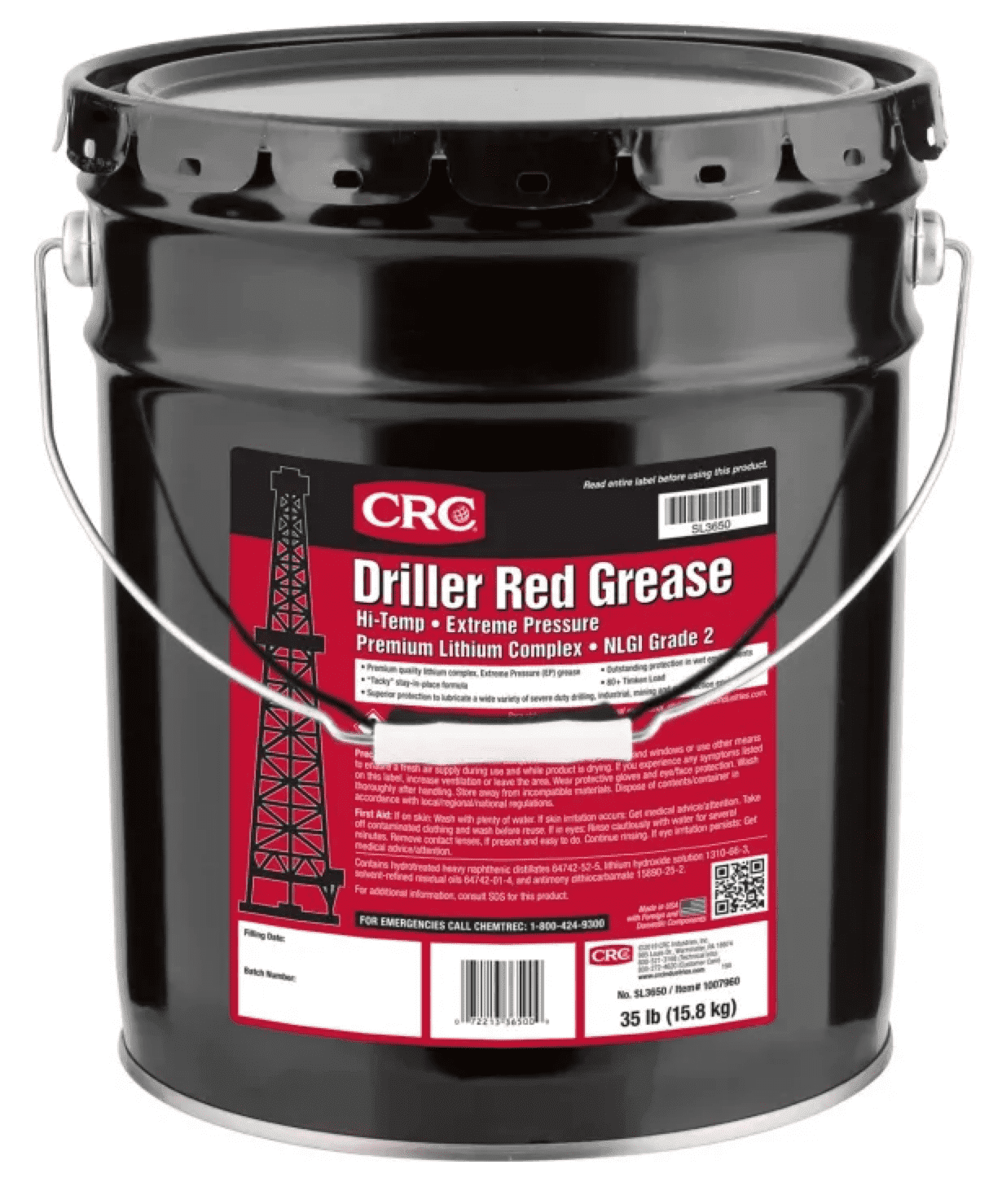 Picture of Driller Red Grease Extreme Pressure Lithium Complex Grease, 35 Lbs