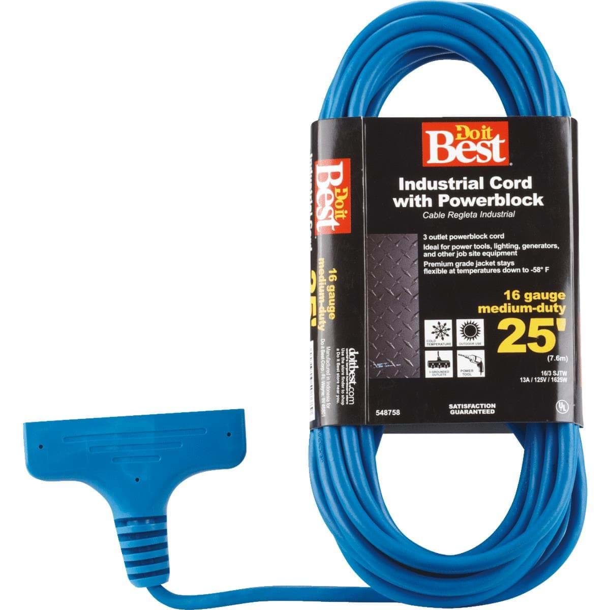 Picture of Do it Best 16/3 Extension Cord With Power Block