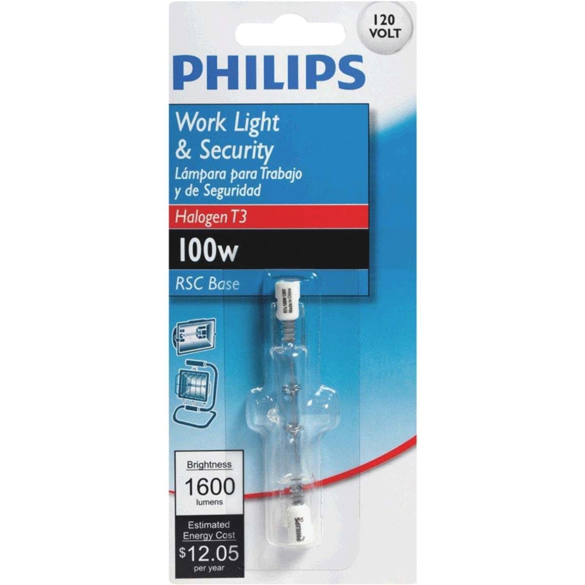 Picture of Philips T3 120V Double Ended Halogen Light Bulb