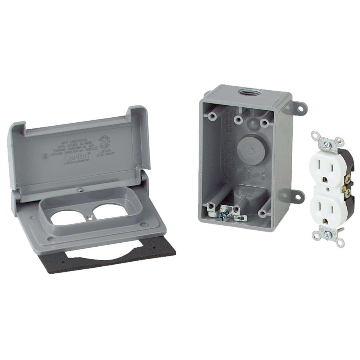 Picture of Red Dot Weatherproof Electrical Box Outdoor Outlet Kit