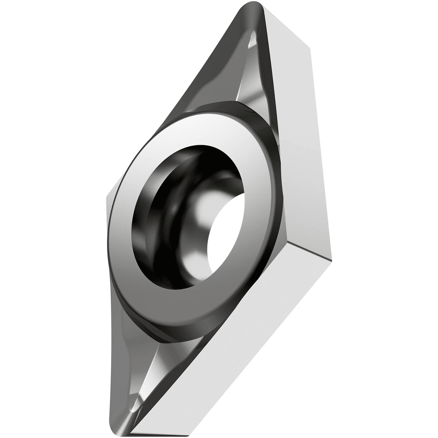Picture of Sg-Side Pos Turning Insert, 55° Rhomboid with 7° Clear, ICD of 3/8", 5/32" Thick, 1/64" NR