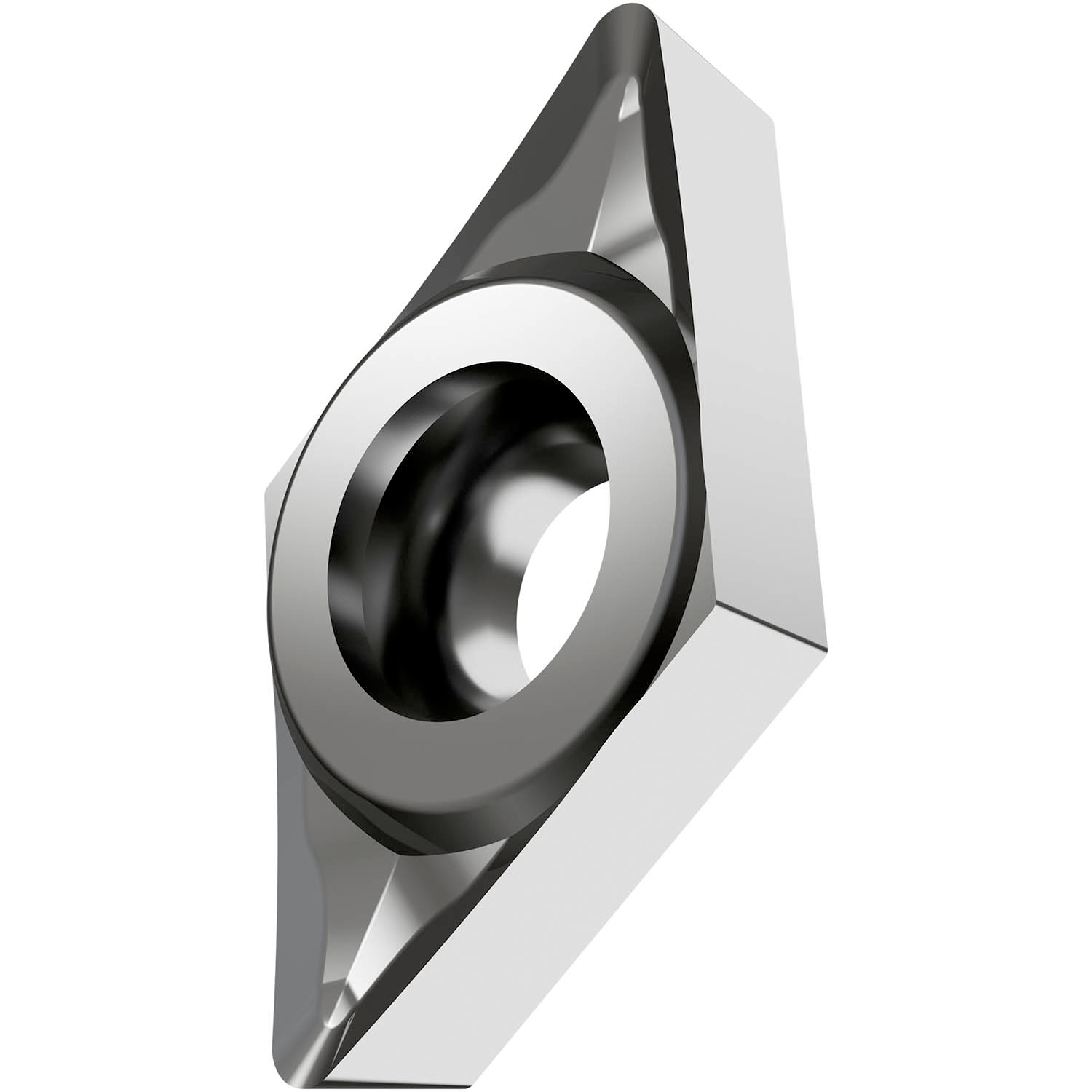 Picture of Sg-Side Pos Turning Insert, 55° Rhomboid with 7° Clear, ICD of 1/4", 3/32" Thick, 1/128" NR