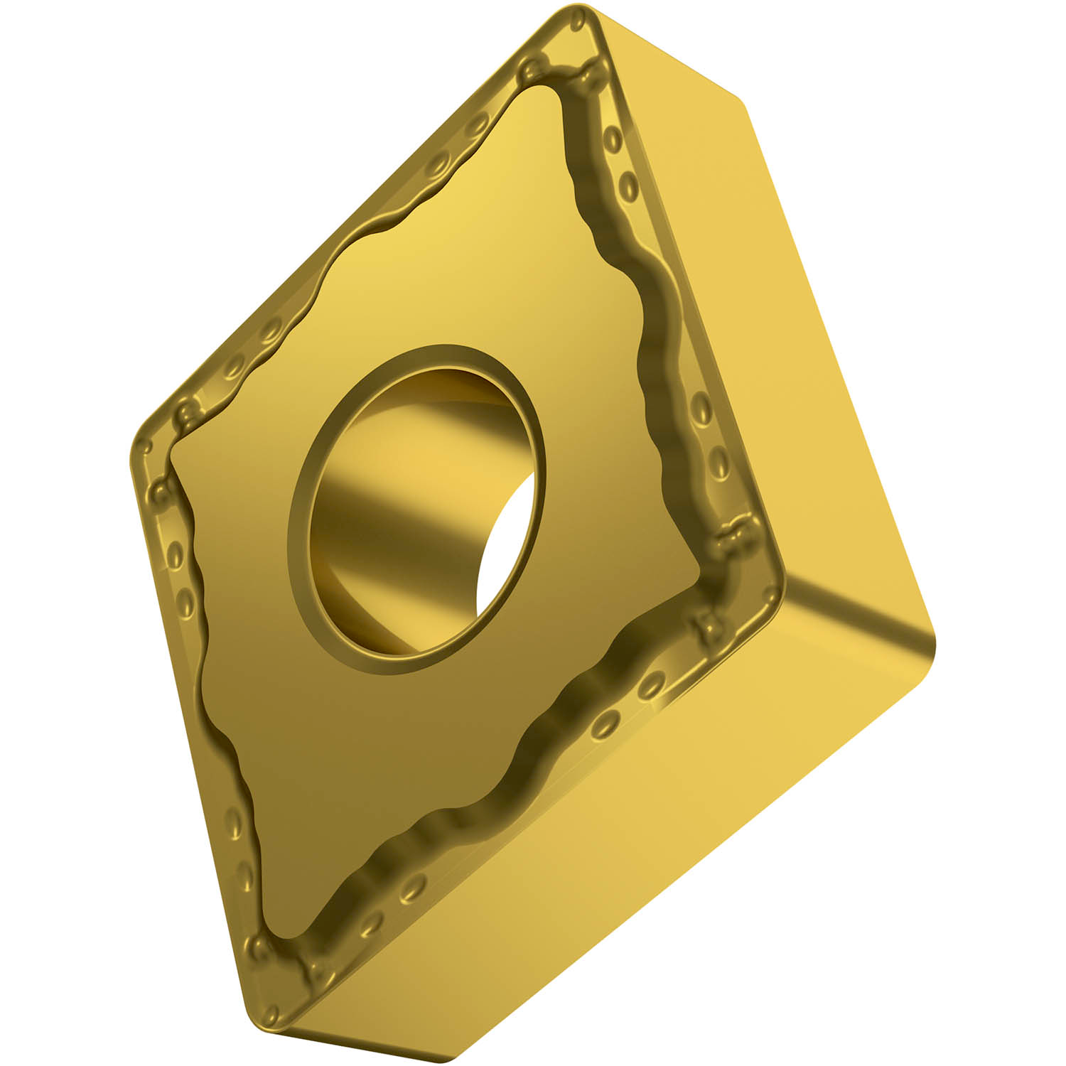 Picture of Dbl-Side Neg Turn Insert, 80° Rhomboid with ICD of 1/2", 3/16" Thick, 1/32" NR